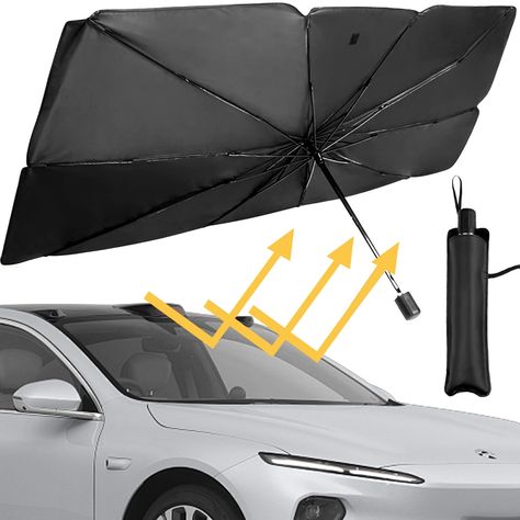 Foldable Car Sunshade Umbrella – Windshield Heat & UV Protector